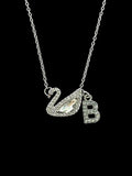 Collier cygne blanc en argent